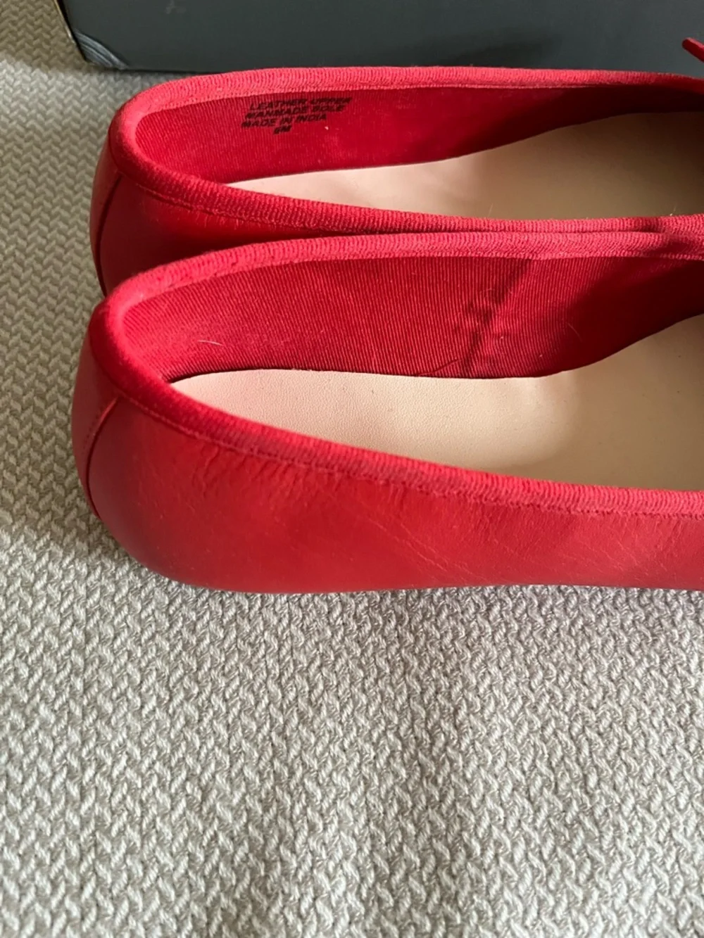 Loft Women's Rapture Red Leather Ballet Flats Size 8M - Picture 5 of 9